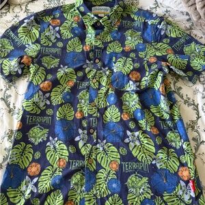 Terrapin beer co. Vibrant Blue and Green Men's Shirt